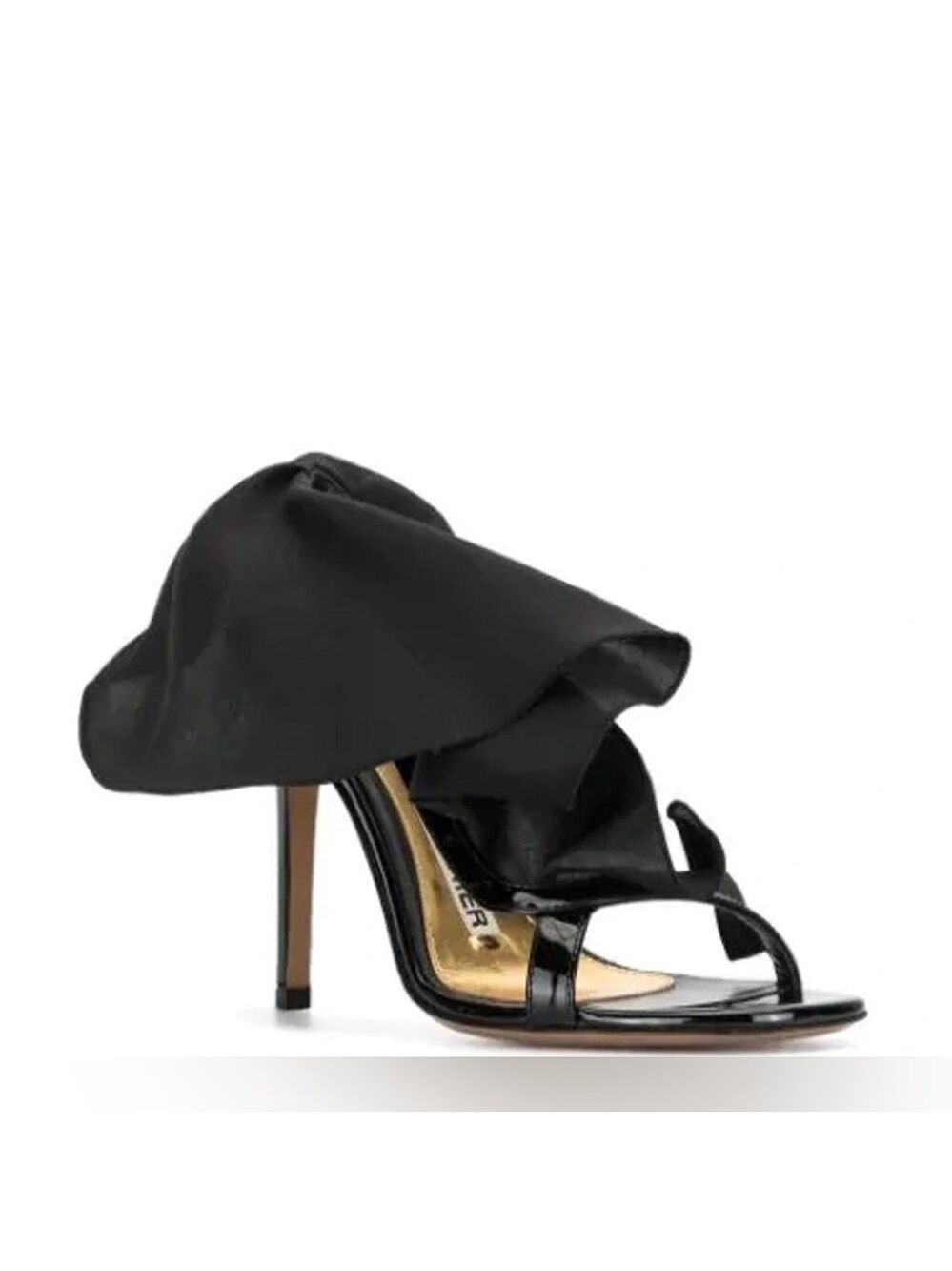 Alexandre Vauthier Penelope Ruffled Organza & Patent Leather Heeled Sandals - Picture 3 of 14